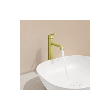 VitrA Origin Classic Tall Basin Mixer (Top Handle) - Brushed