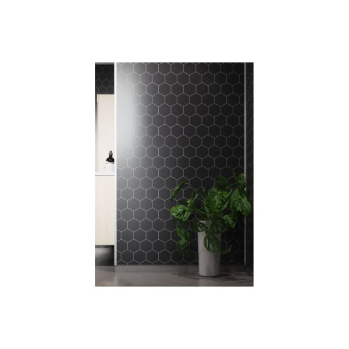 Fibo Urban - Black Silk (Hexagonal) - Pk/2 | Wall Panels | B