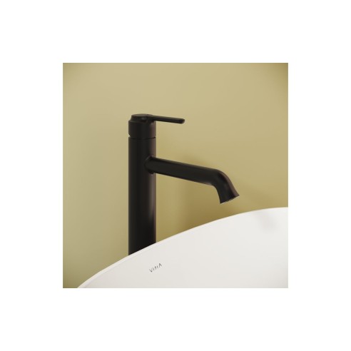 VitrA Origin Classic Tall Basin Mixer (Top Handle) - Matt Bl