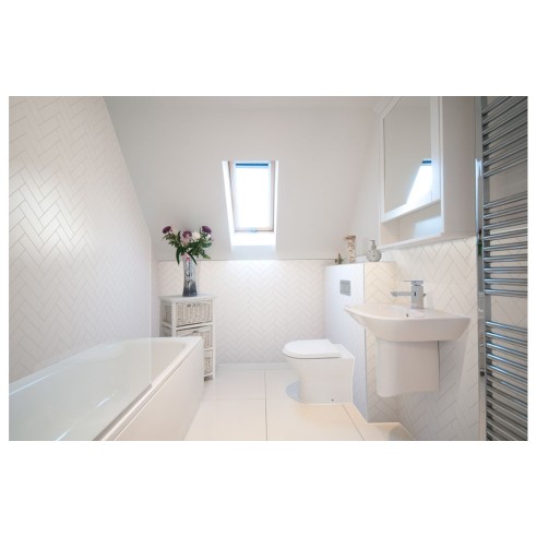 Fibo Urban - White Silk (Herringbone) - Pk/2 | Wall Panels |