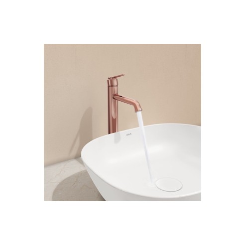 VitrA Origin Classic Tall Basin Mixer (Top Handle) - Soft Co