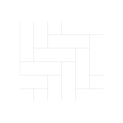 Fibo Urban - Denver White (Straight Herringbone) - Single |