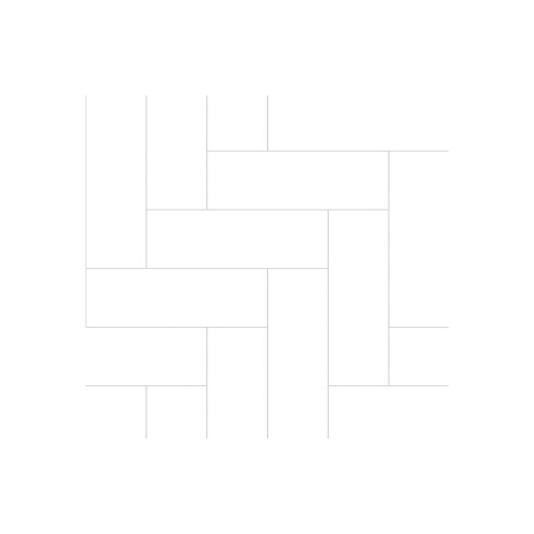 Fibo Urban - Denver White (Straight Herringbone) - Single |