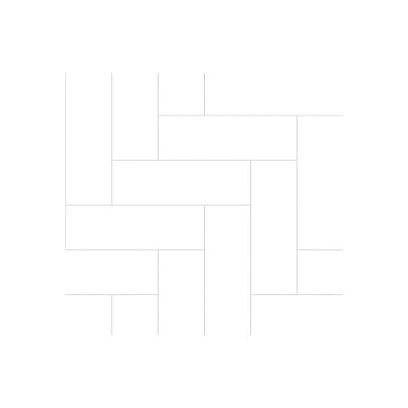 Fibo Urban - Denver White (Straight Herringbone) - Single |