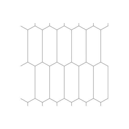 Fibo Urban - Denver White (Elongated Hexagonal) - Pk/2 | Wal