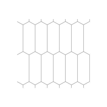 Fibo Urban - Denver White (Elongated Hexagonal) - Pk/2 | Wal