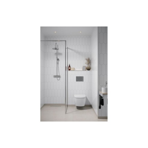 Fibo Urban - Denver White (Elongated Hexagonal) - Single | W