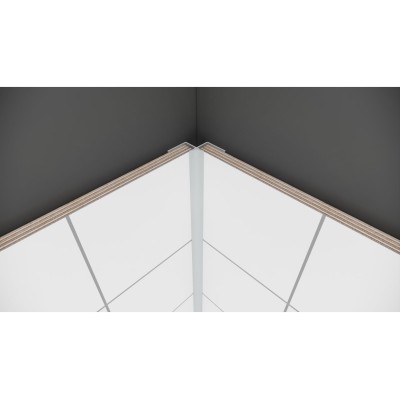 Fibo Aluminium 135° Internal Profile 2.4m | Wall Panels | Ba