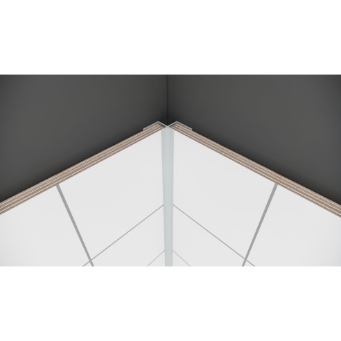 Fibo Aluminium 135° Internal Profile 2.4m | Wall Panels | Ba