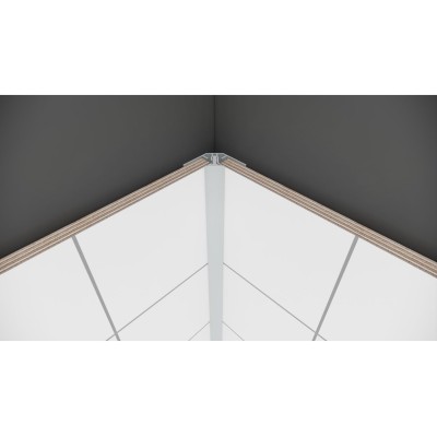 Fibo Aluminium 2-Part Internal Corner Profile 2.4m | Wall Pa