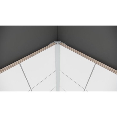 Fibo Aluminium 2-Part Internal Corner Profile 2.4m | Wall Pa