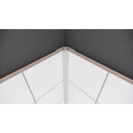 Fibo Aluminium 2-Part Internal Corner Profile 2.4m | Wall Pa