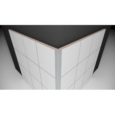 Fibo Aluminium Small L-Shaped Profile 2.4m | Wall Panels | B
