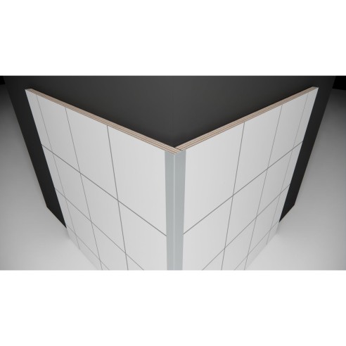 Fibo Aluminium Small L-Shaped Profile 2.4m | Wall Panels | B