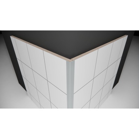 Fibo Aluminium Small L-Shaped Profile 2.4m | Wall Panels | B