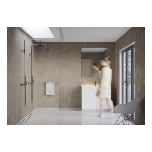 Fibo Scandinavian - Grey Sahara (Tile Effect) - Pk/2 | Wall