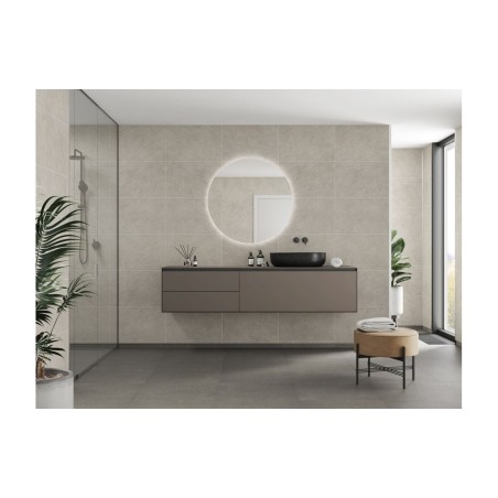 Fibo Scandinavian - Grey Sahara (Tile Effect) - Single | Wal