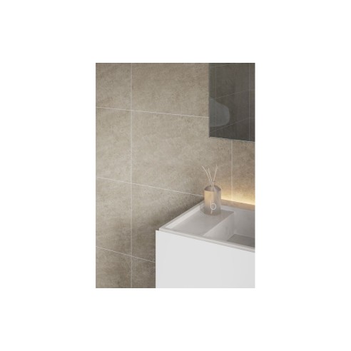 Fibo Scandinavian - Grey Sahara (Tile Effect) - Single | Wal