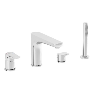VitrA Root Round 4-Hole Bath/Shower Mixer - Chrome | Bathroo 2