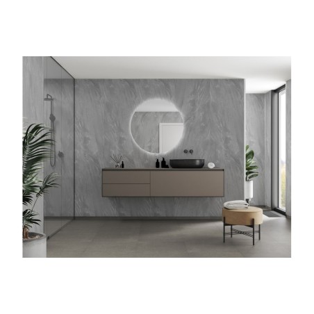 Fibo Signature - Grey Stone (Plain Panel) - Single | Wall Pa