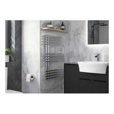 Pico Round Ladder Radiator (500x800x50mm) - Chrome | Heating