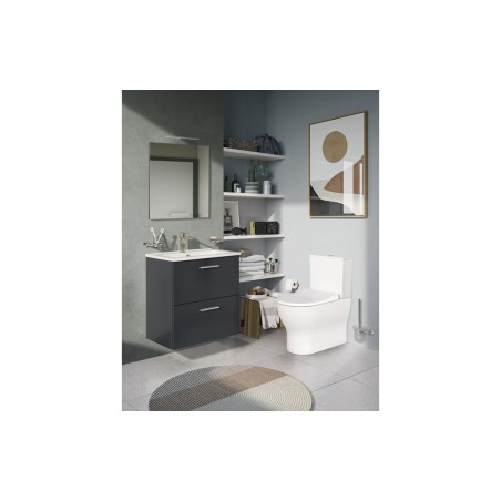 VitrA Root Round Basin Mixer - Brushed Nickel | Bathroom Tap