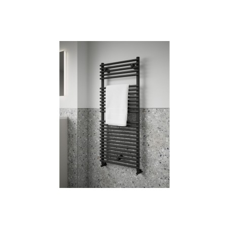 Jaya Round Ladder Radiator (500x730mm) - Black | Heating | B