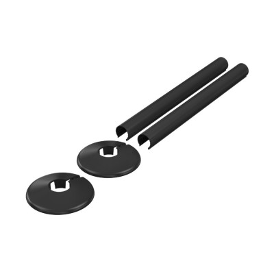 180x18mm Radiator Pipe Sleeves - Black | Heating | BathroomK
