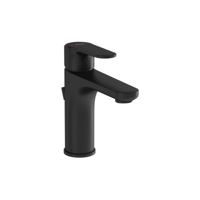 VitrA Root Round Basin Mixer w/Waste Lever - Matt Black | Ba