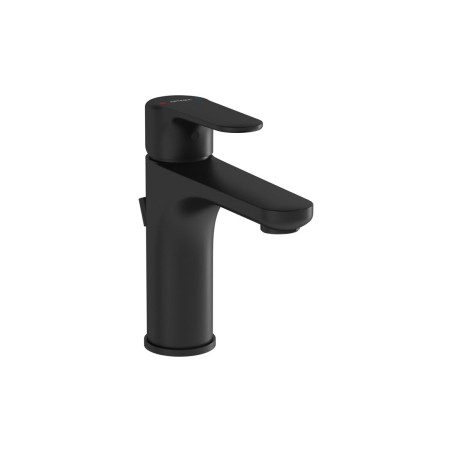 VitrA Root Round Basin Mixer w/Waste Lever - Matt Black | Ba