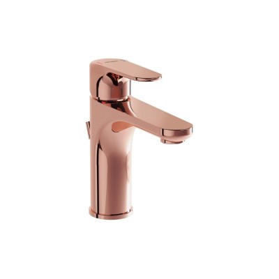 VitrA Root Round Basin Mixer w/Waste Lever - Soft Copper | B