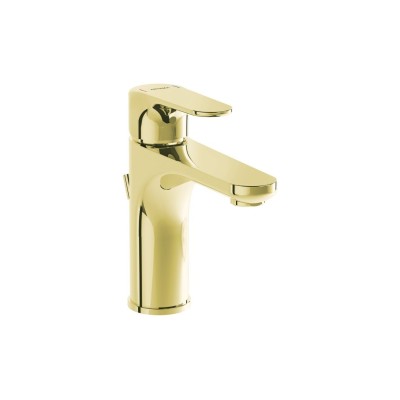 VitrA Root Round Basin Mixer w/Waste Lever - Soft Gold | Bat