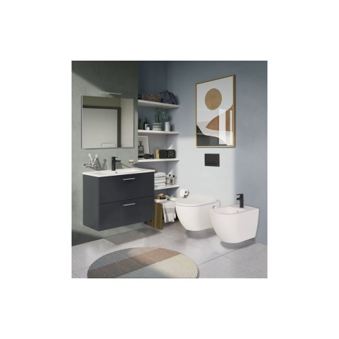 VitrA Root Round Bidet Mixer - Matt Black | Bathroom Taps |