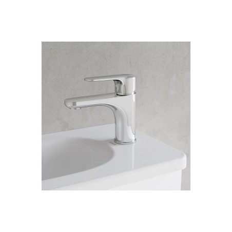 VitrA Root Round Compact Basin Mixer - Chrome | Bathroom Tap