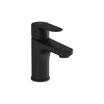 VitrA Root Round Compact Basin Mixer - Matt Black | Bathroom