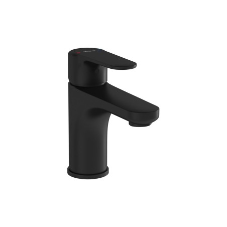 VitrA Root Round Compact Basin Mixer - Matt Black | Bathroom