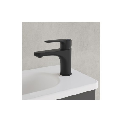 VitrA Root Round Compact Basin Mixer - Matt Black | Bathroom 2