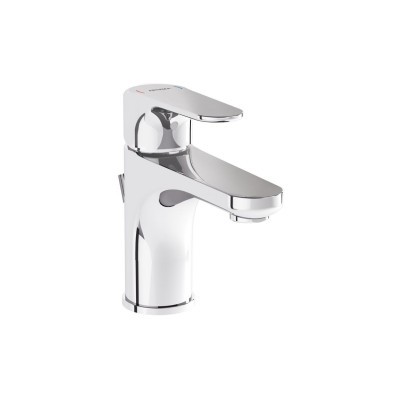 VitrA Root Round Compact Basin Mixer w/Waste Lever - Chrome