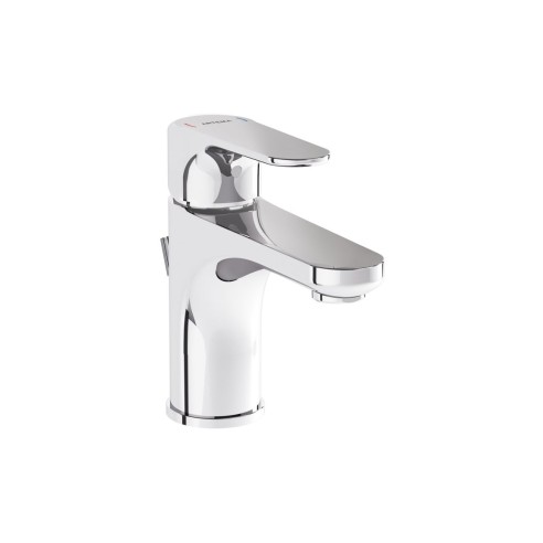 VitrA Root Round Compact Basin Mixer w/Waste Lever - Chrome