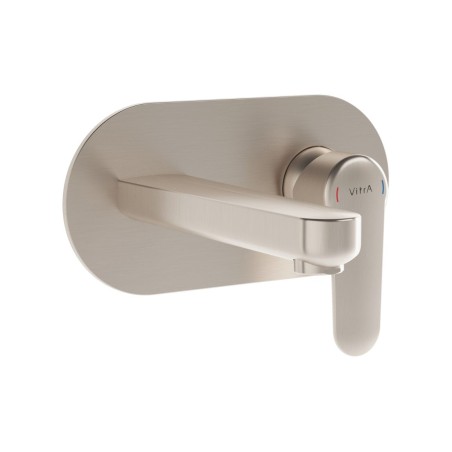 VitrA Root Round Integrated Basin Mixer - Brushed Nickel | B