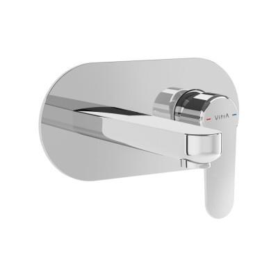 VitrA Root Round Integrated Basin Mixer - Chrome | Bathroom
