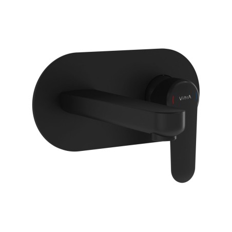 VitrA Root Round Integrated Basin Mixer - Matt Black | Bathr