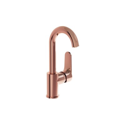 VitrA Root Round Swivel Basin Mixer - Soft Copper | Bathroom