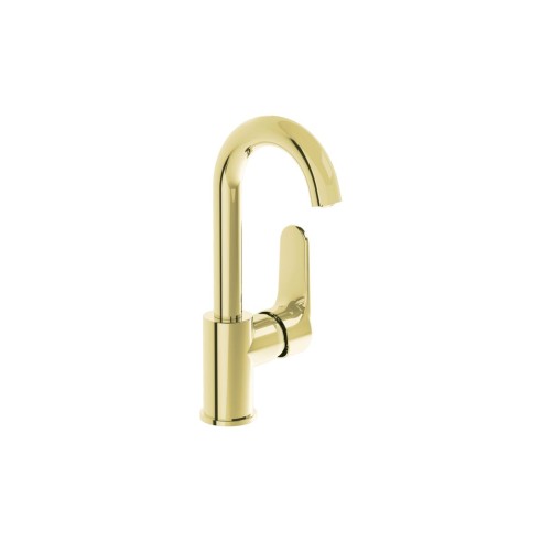 VitrA Root Round Swivel Basin Mixer - Soft Gold | Bathroom T
