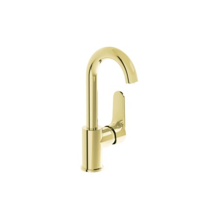 VitrA Root Round Swivel Basin Mixer - Soft Gold | Bathroom T
