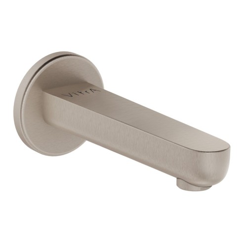 VitrA Root Round Wall Mounted Bath Spout - Brushed Nickel |