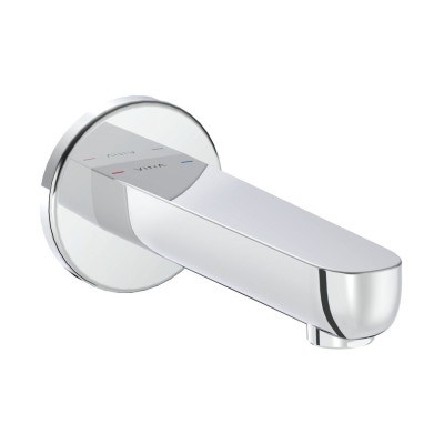 VitrA Root Round Wall Mounted Bath Spout - Chrome | Bathroom