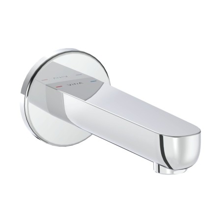 VitrA Root Round Wall Mounted Bath Spout - Chrome | Bathroom