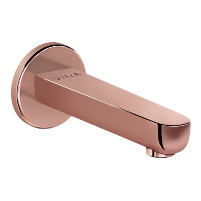 VitrA Root Round Wall Mounted Bath Spout - Soft Copper | Bat