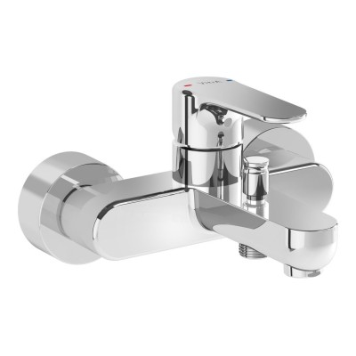 VitrA Root Round Wall Mounted Bath/Shower Mixer - Chrome | B